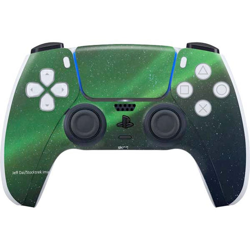 StockTrek Aurora Borealis Dances Above the Arctic Ocean PS5 Controller Skin